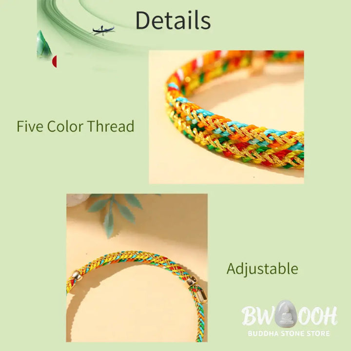 BWOOOH Colorful Rope Zongzi Pattern Luck Handmade Child Adult Bracelet | spiritual healing bracelet