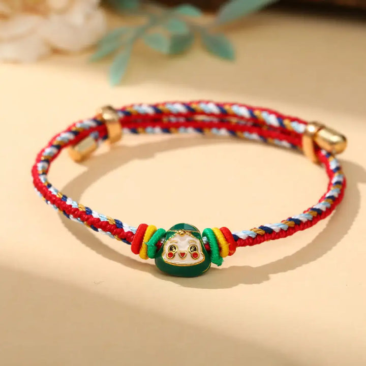 BWOOOH Colorful Rope Zongzi Pattern Luck Handmade Child Adult Bracelet - Colorful Rope-Single
