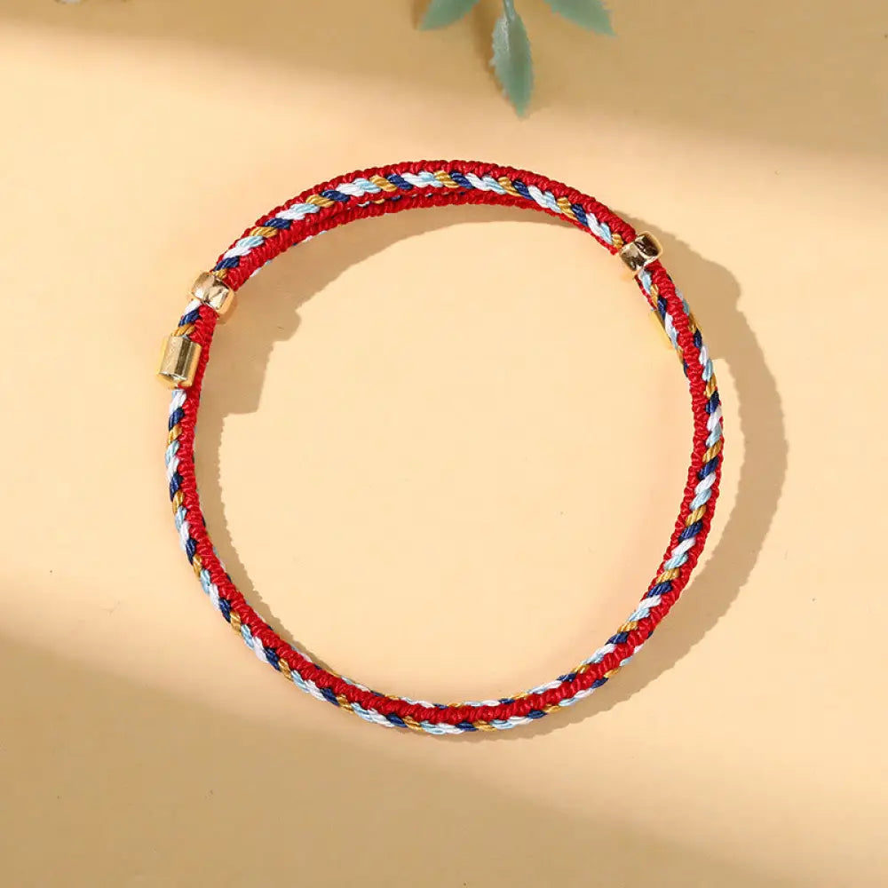 BWOOOH Colorful Rope Zongzi Pattern Luck Handmade Child Adult Bracelet - Colorful Rope(Wrist Circumference