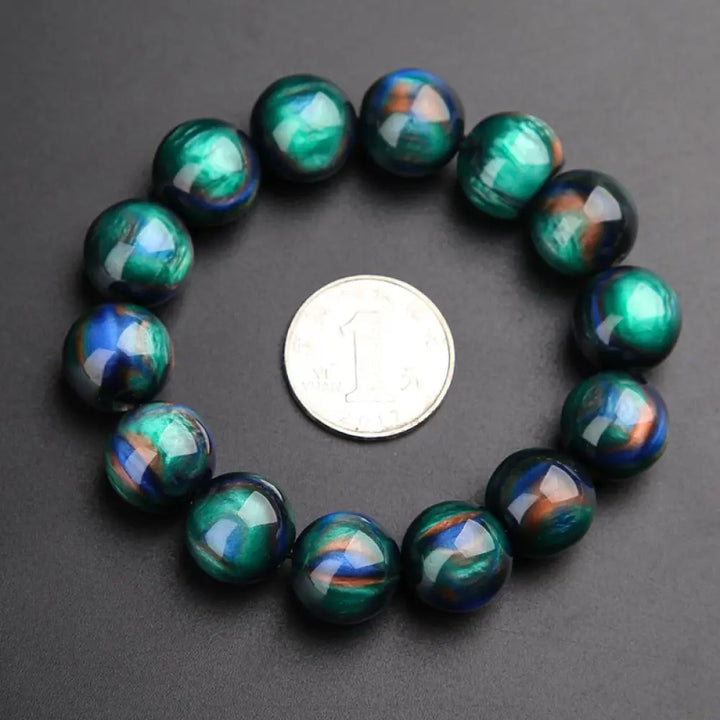 BWOOOH Colorful Sea Willow Mala bracelet ring, crafted from imitation black coral, featuring 108 beads (8mm) for meditation, symbolizing success, prosperity, and emotional healing. A high-end spiritual accessory. - View 5