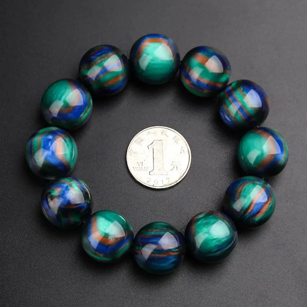 BWOOOH Colorful Sea Willow Mala bracelet ring, crafted from imitation black coral, featuring 108 beads (8mm) for meditation, symbolizing success, prosperity, and emotional healing. A high-end spiritual accessory. - View 7