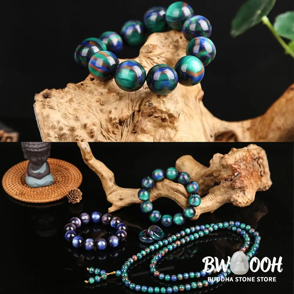 BWOOOH Colorful Sea Willow Mala bracelet ring, crafted from imitation black coral, featuring 108 beads (8mm) for meditation, symbolizing success, prosperity, and emotional healing. A high-end spiritual accessory. - View 2
