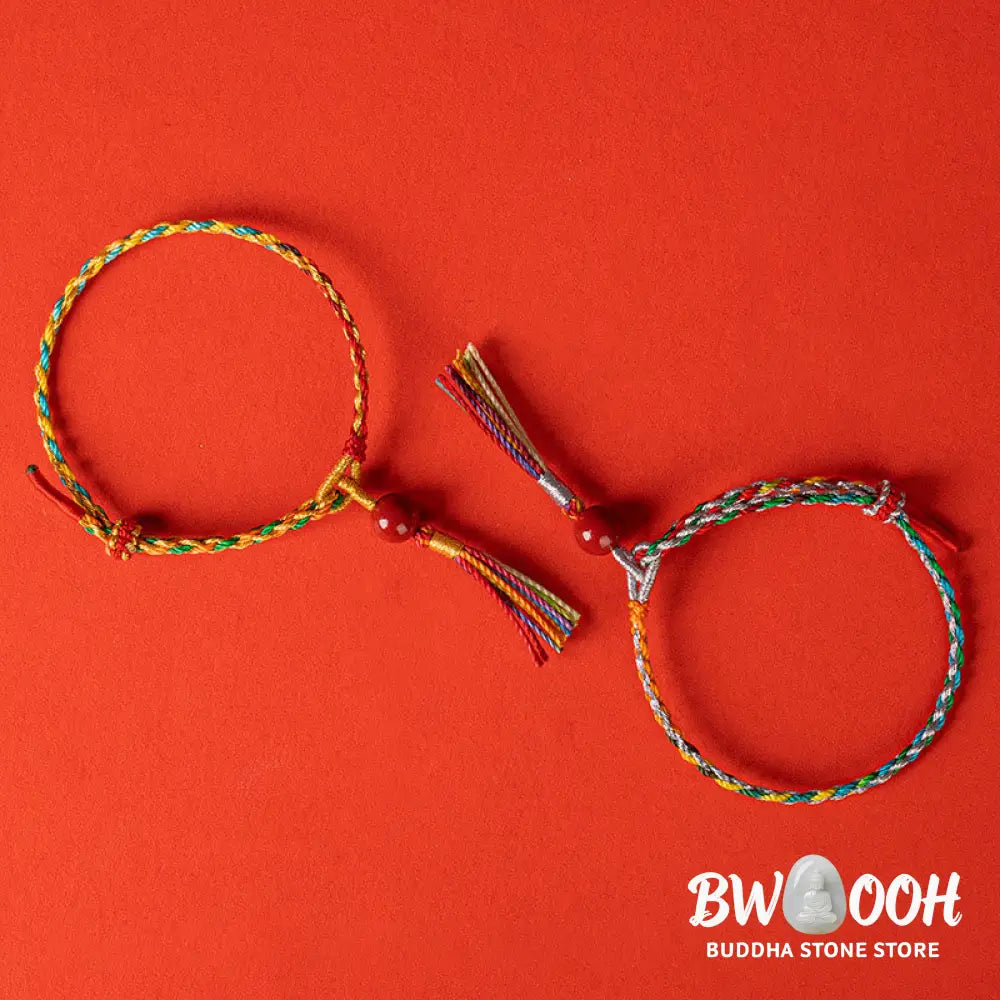 Buddha Stones Colorful String Cinnabar Concentration Bracelet - BWOOOH - Bracelet