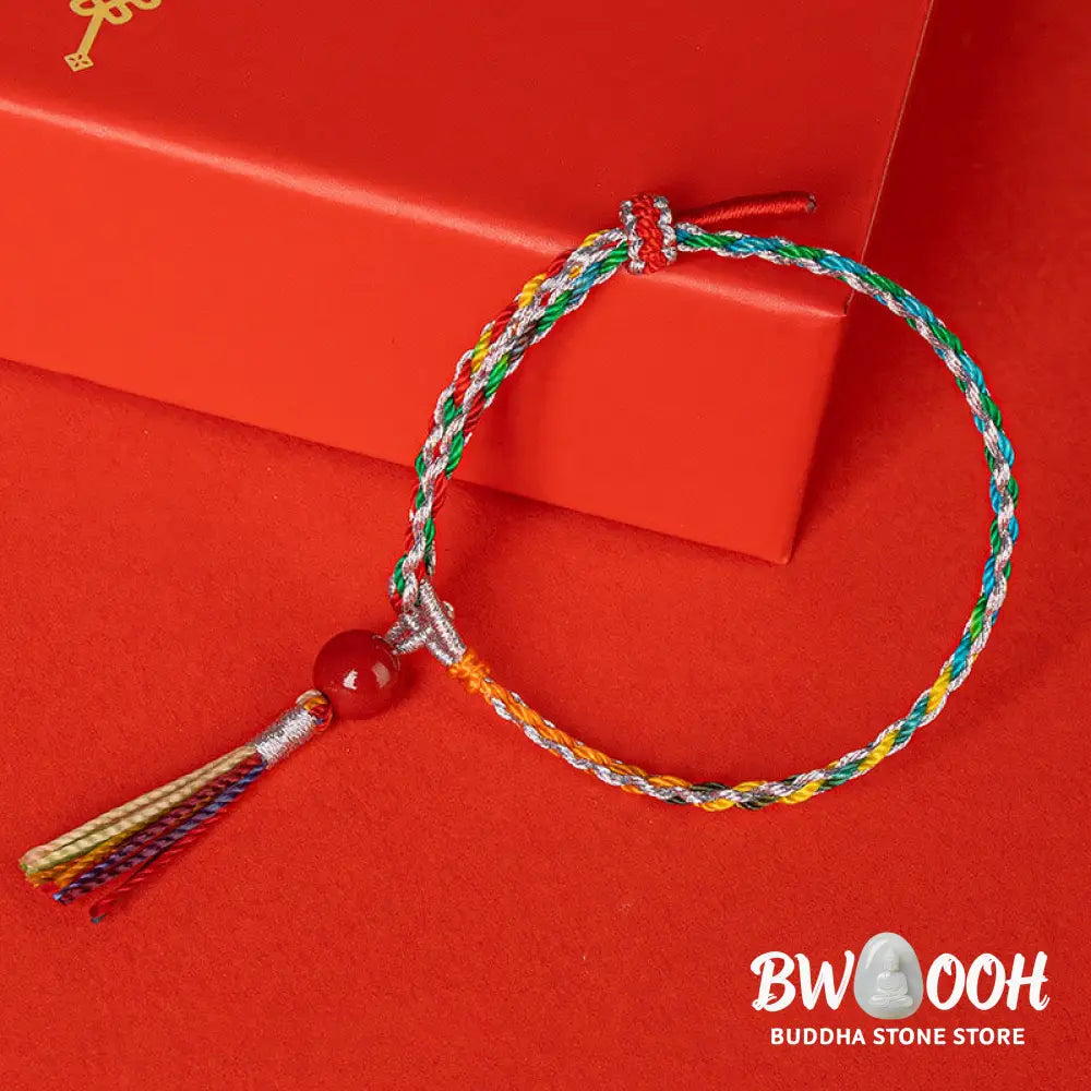 Buddha Stones Colorful String Cinnabar Concentration Bracelet - BWOOOH - Bracelet