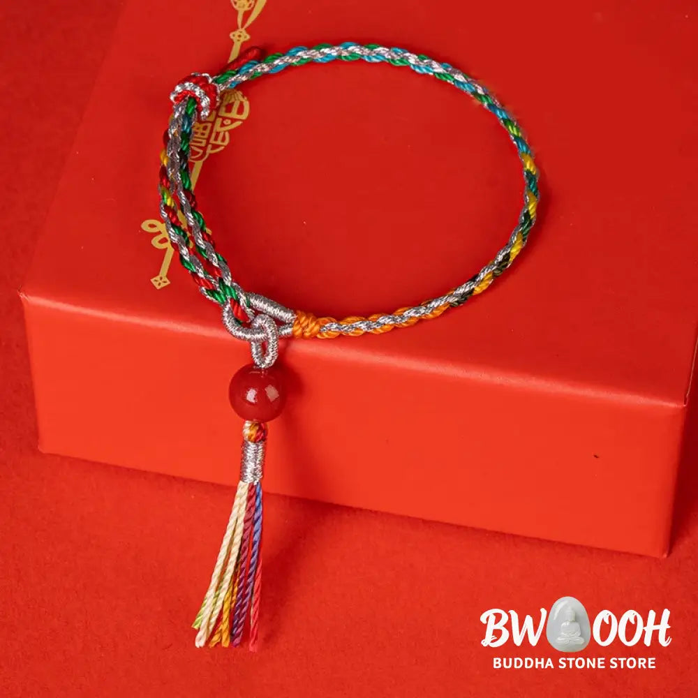 Buddha Stones Colorful String Cinnabar Concentration Bracelet - BWOOOH - Bracelet
