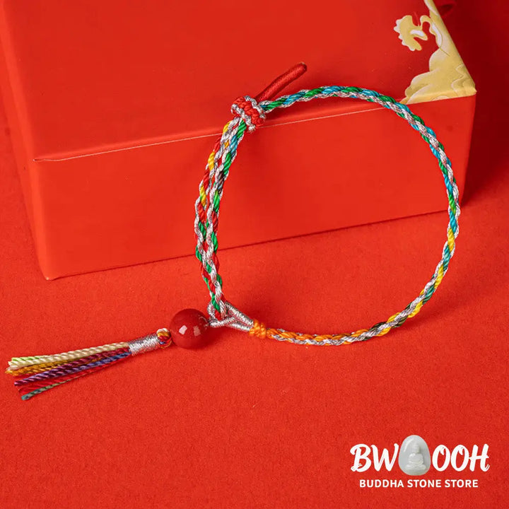 Buddha Stones Colorful String Cinnabar Concentration Bracelet - BWOOOH - Bracelet