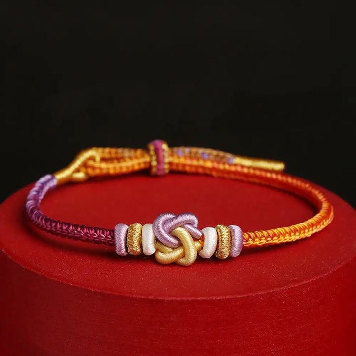 BWOOOH Colorful String Heart Knot Protection Braided Bracelet - BWOOOH - Colorful String(Wrist Circumference: