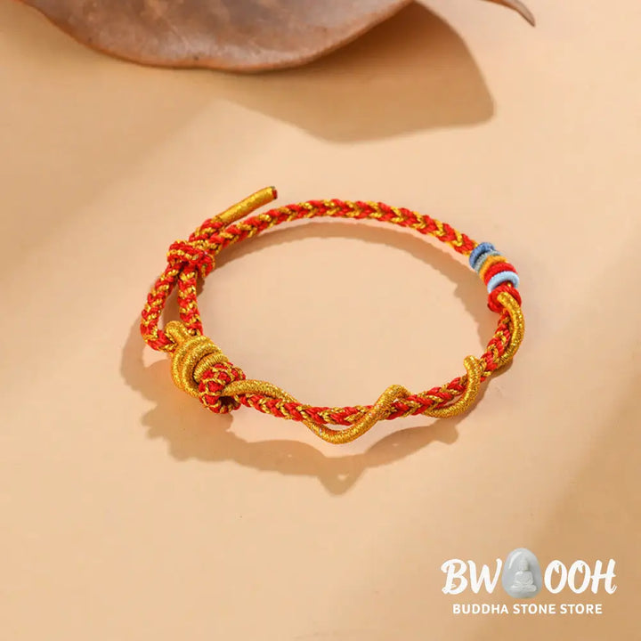 Buddha Stones Colorful String Snake Dragon Year of the Snake Luck Bracelet - BWOOOH - Bracelet