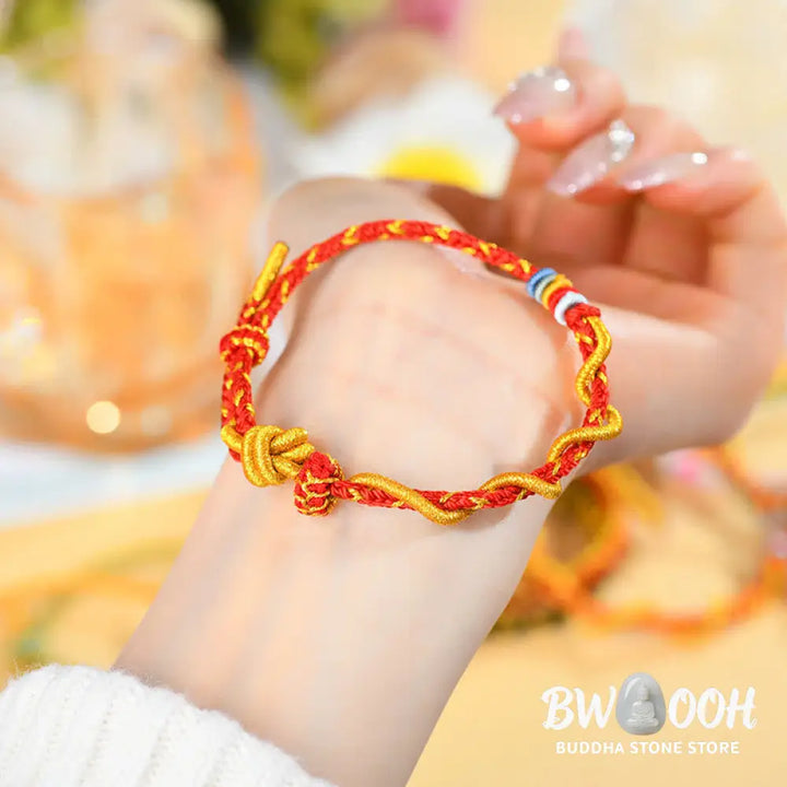 Buddha Stones Colorful String Snake Dragon Year of the Snake Luck Bracelet - BWOOOH - Bracelet