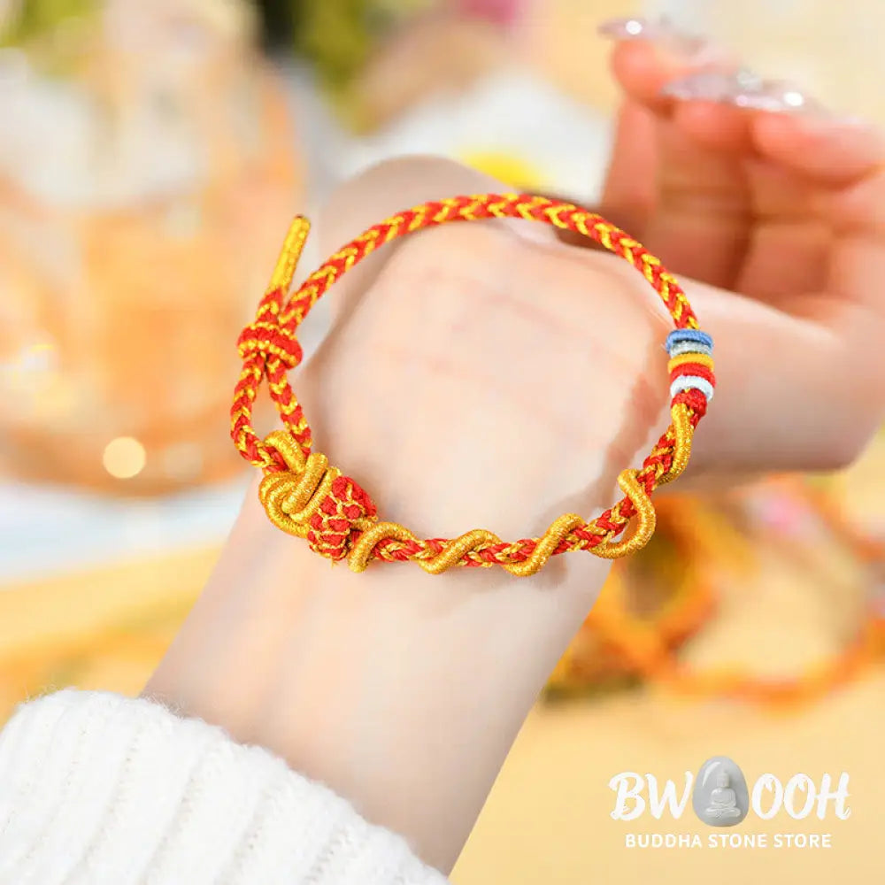 Buddha Stones Colorful String Snake Dragon Year of the Snake Luck Bracelet - BWOOOH - Bracelet