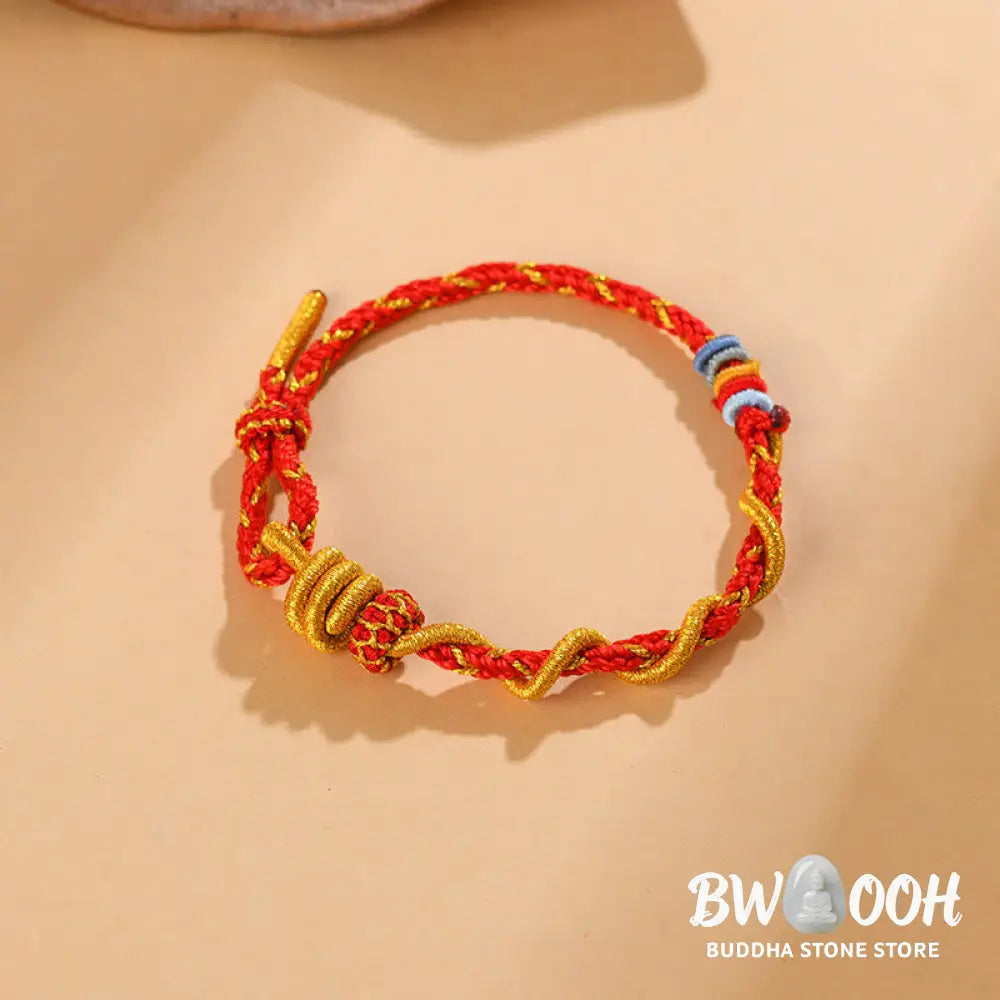 Buddha Stones Colorful String Snake Dragon Year of the Snake Luck Bracelet - BWOOOH - Bracelet