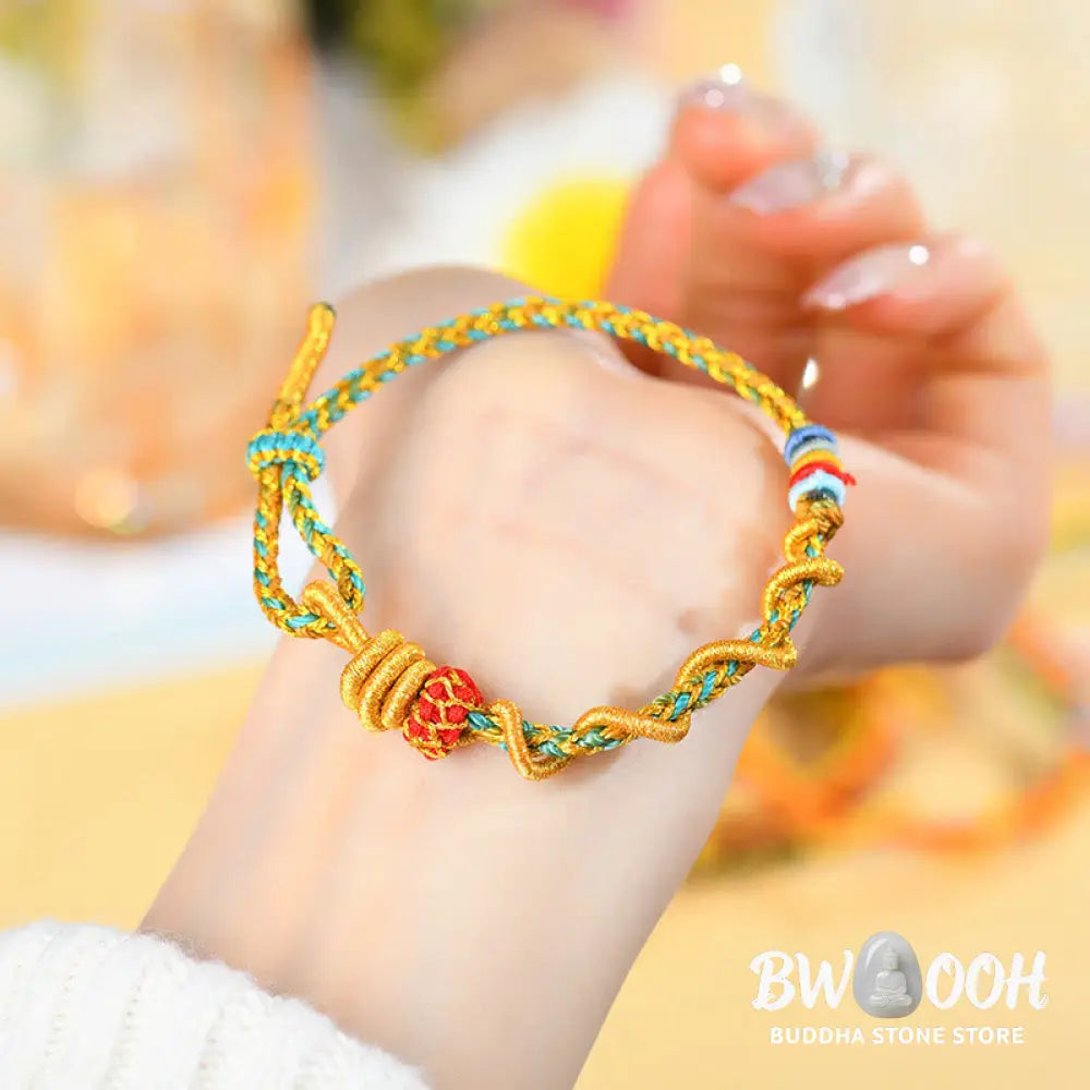 Buddha Stones Colorful String Snake Dragon Year of the Snake Luck Bracelet - BWOOOH - Bracelet