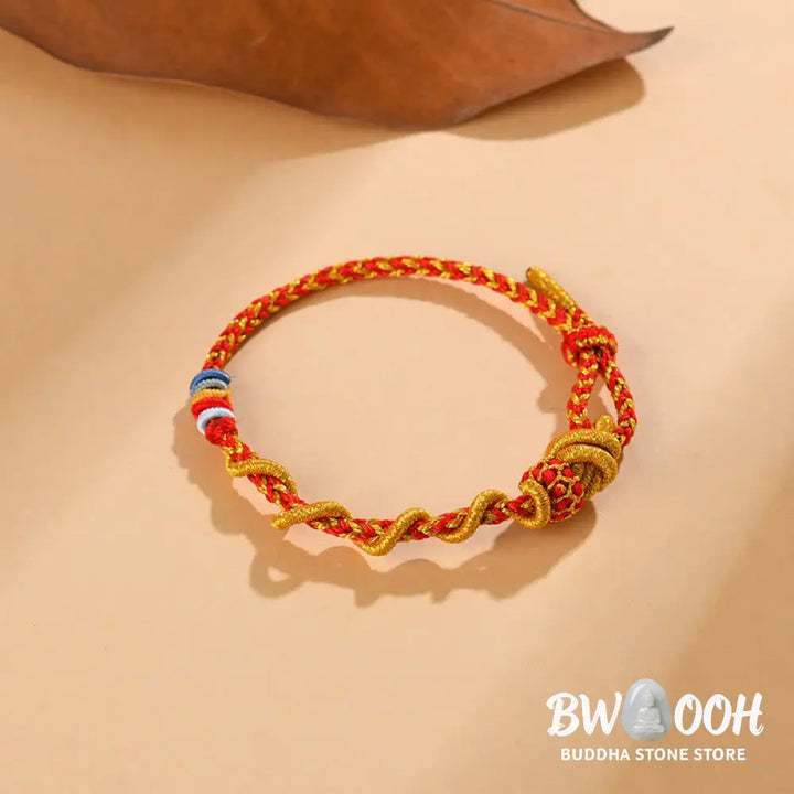 Buddha Stones Colorful String Snake Dragon Year of the Snake Luck Bracelet - BWOOOH - Bracelet