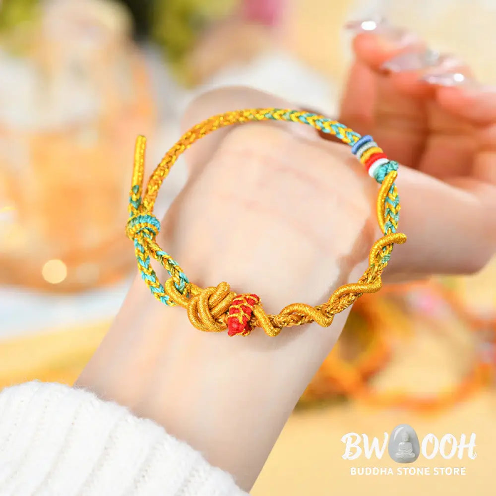 Buddha Stones Colorful String Snake Dragon Year of the Snake Luck Bracelet - BWOOOH - Bracelet