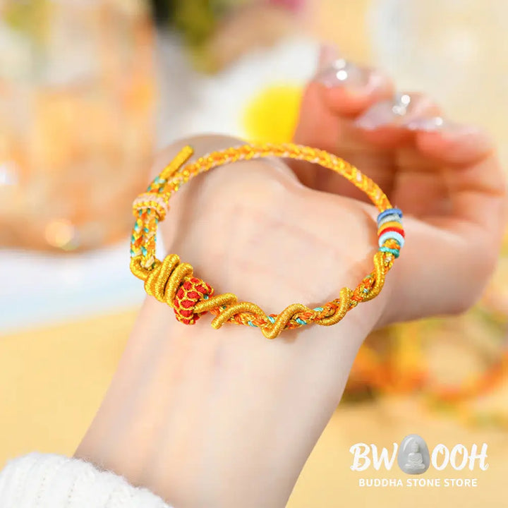 Buddha Stones Colorful String Snake Dragon Year of the Snake Luck Bracelet - BWOOOH - Bracelet