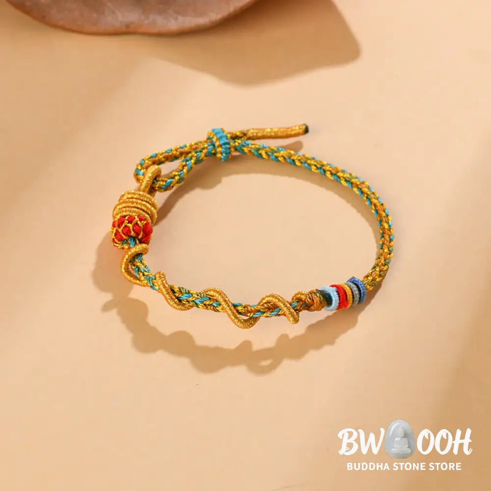 Buddha Stones Colorful String Snake Dragon Year of the Snake Luck Bracelet - BWOOOH - Bracelet