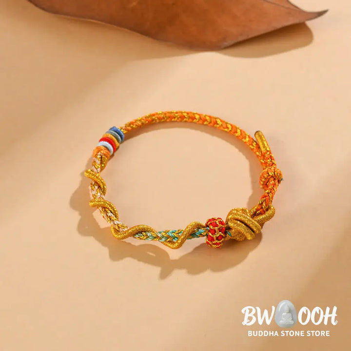 Buddha Stones Colorful String Snake Dragon Year of the Snake Luck Bracelet - BWOOOH - Bracelet