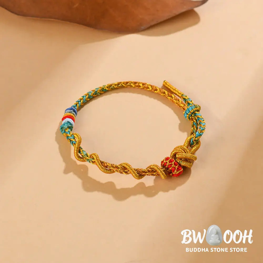 Buddha Stones Colorful String Snake Dragon Year of the Snake Luck Bracelet - BWOOOH - Bracelet