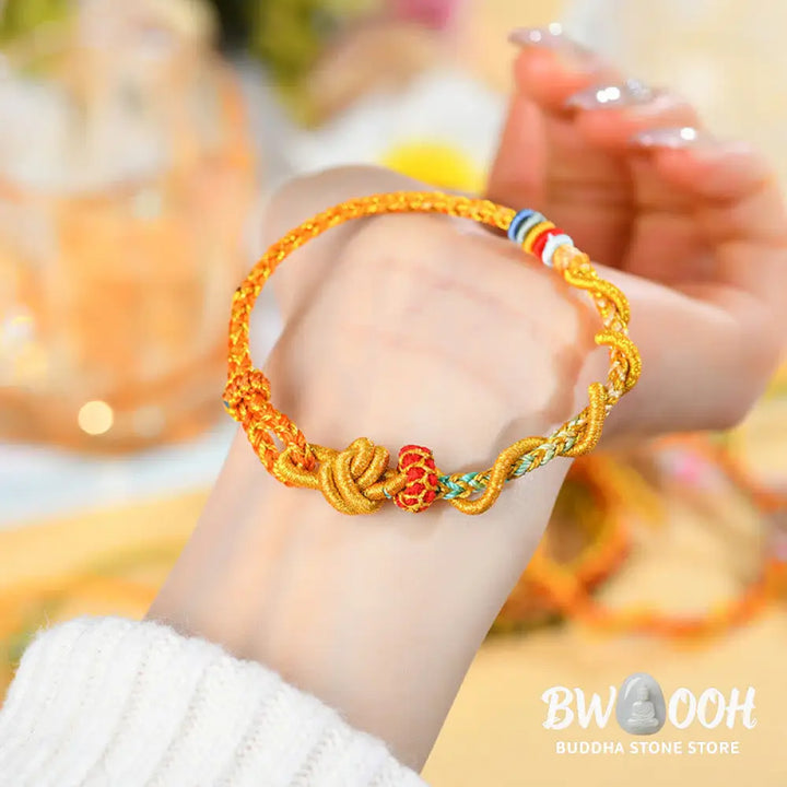 Buddha Stones Colorful String Snake Dragon Year of the Snake Luck Bracelet - BWOOOH - Bracelet
