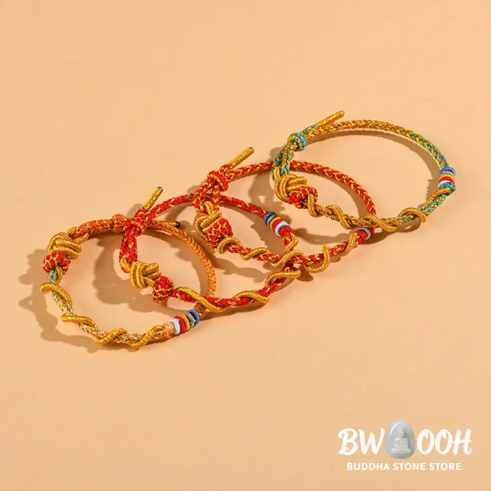 Buddha Stones Colorful String Snake Dragon Year of the Snake Luck Bracelet - BWOOOH - Bracelet