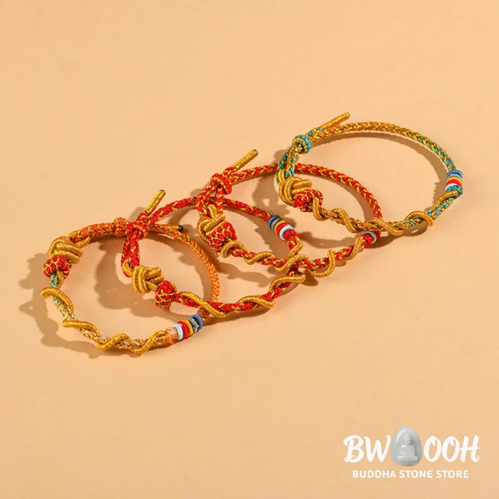 Buddha Stones Colorful String Snake Dragon Year of the Snake Luck Bracelet - BWOOOH - Bracelet