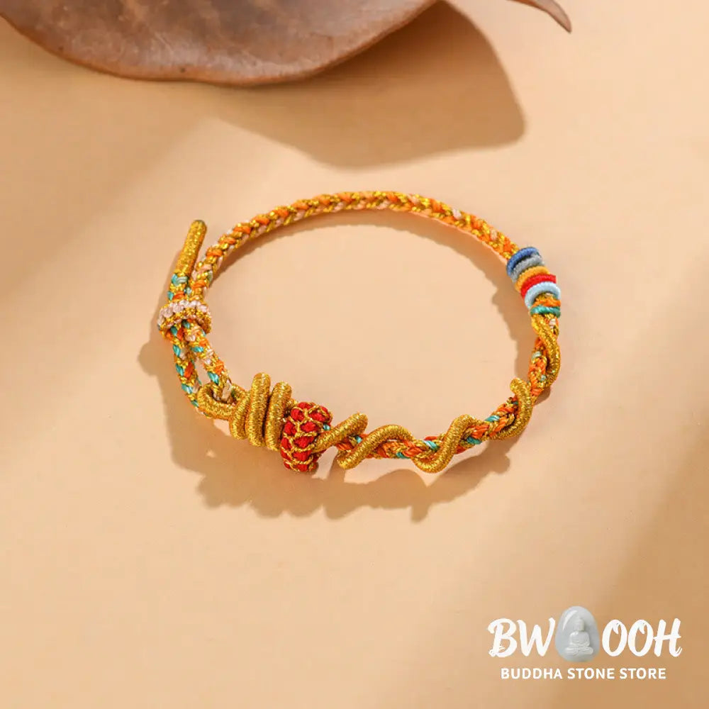 Buddha Stones Colorful String Snake Dragon Year of the Snake Luck Bracelet - BWOOOH - Bracelet