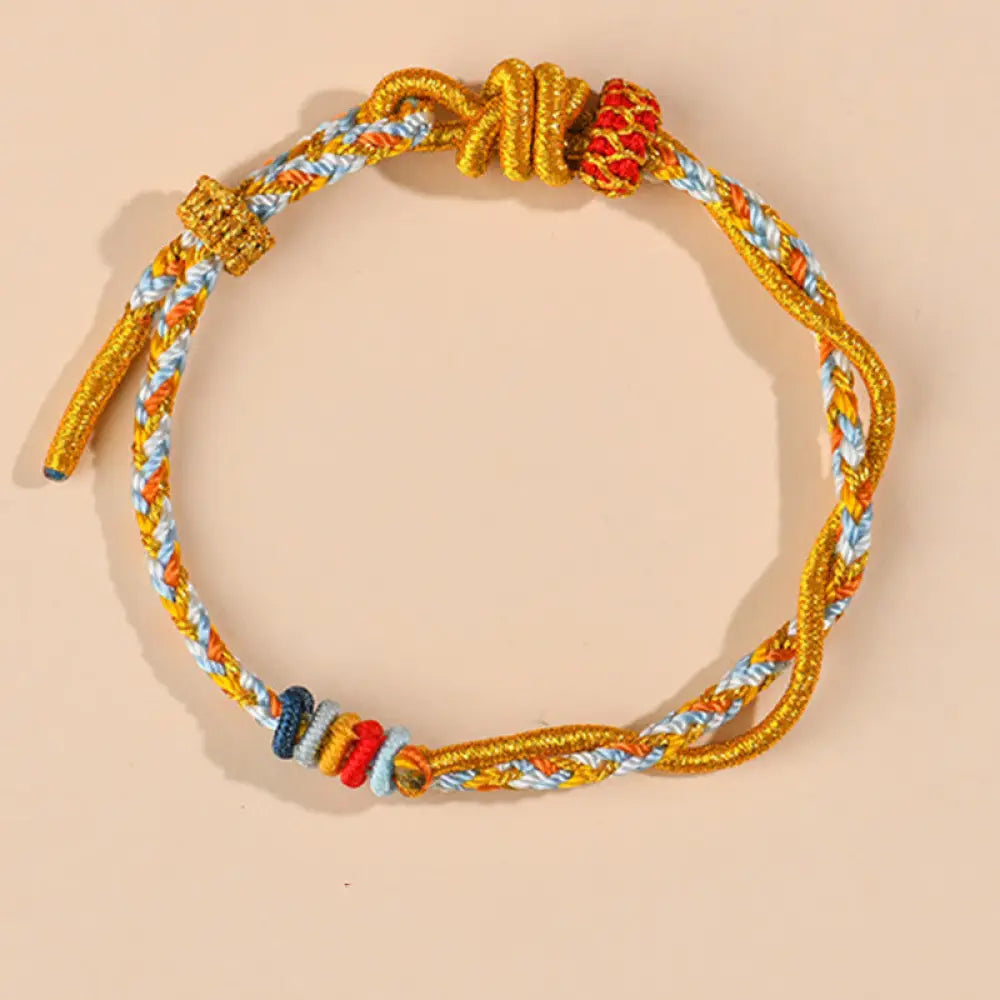 BWOOOH Colorful String Snake Dragon Year of the Snake Luck Bracelet - BWOOOH - Yellow Blue - Bracelet