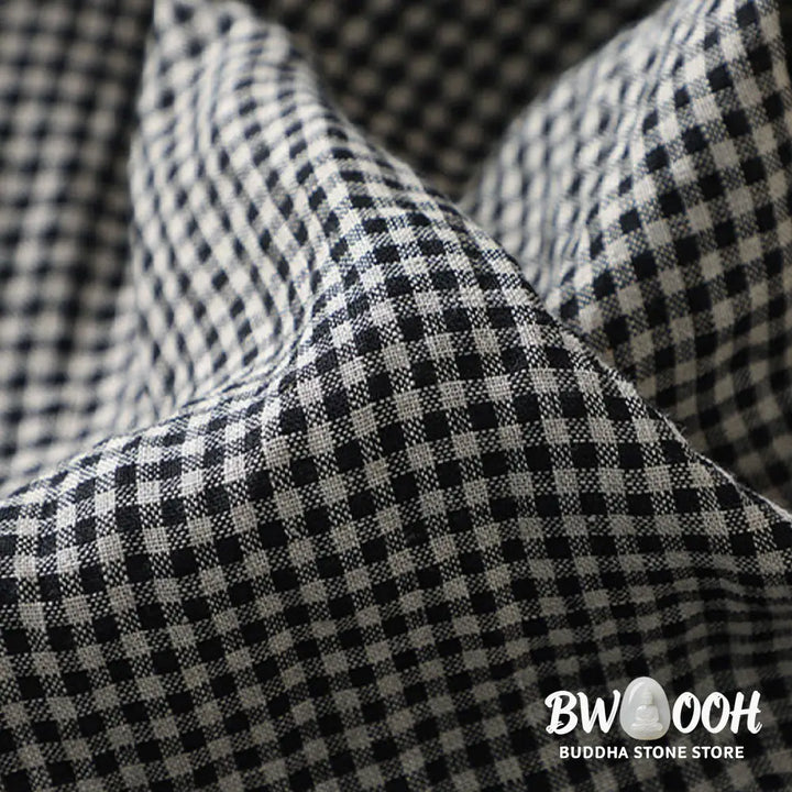 BWOOOH printed wide-leg yoga pants - Commute Casual Checkered Pattern 7-8 Len