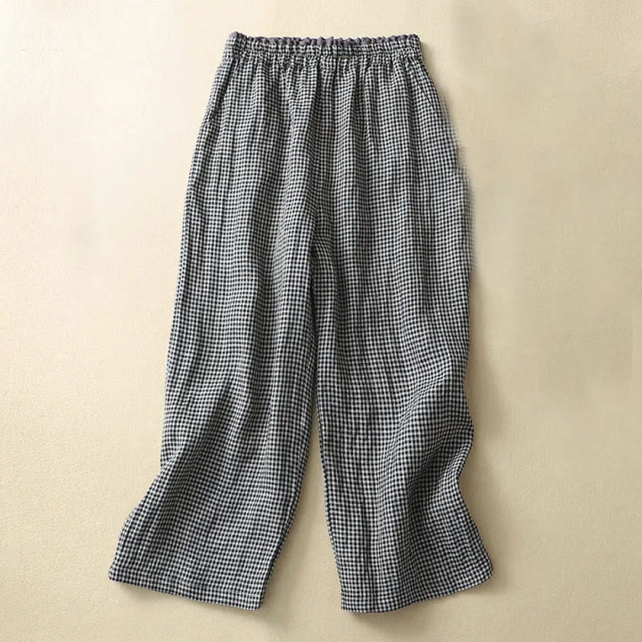 BWOOOH printed wide-leg yoga pants - Commute Casual Checkered Pattern 7-8 Len