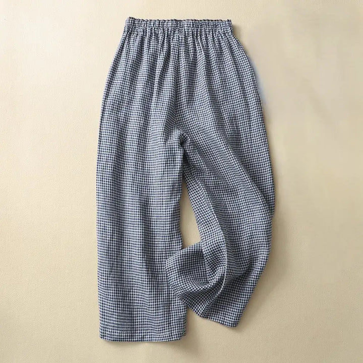 BWOOOH printed wide-leg yoga pants - Commute Casual Checkered Pattern 7-8 Len