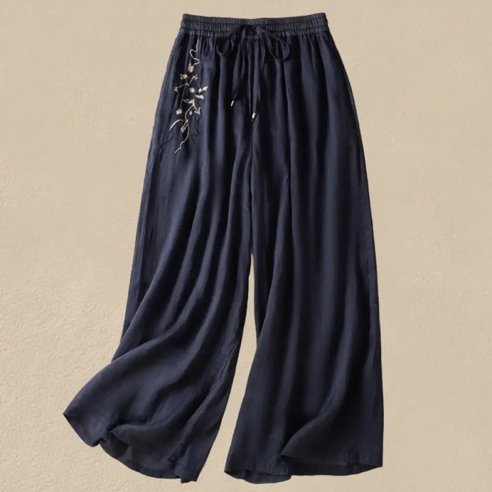 BWOOOH printed wide-leg yoga pants - Commute Embroidery Drawstring Women&