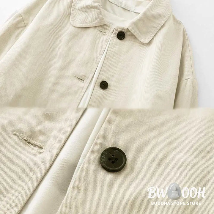 Buddha Stones Commute Patchwork Design Cotton Women’s Jacket With Pockets - Women’s Jacket