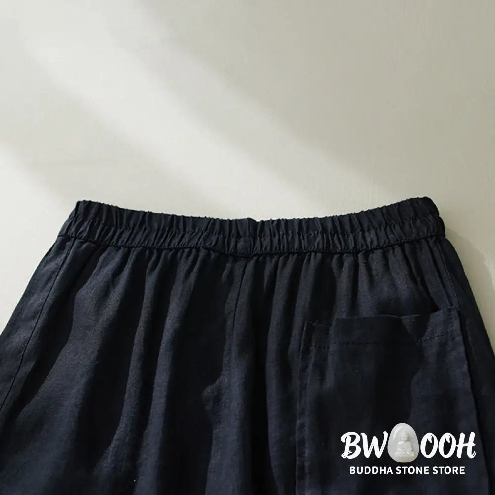 Buddha Stones Commute Pure Color High Waist Women’s Harem Pants With Pockets - Women’s Harem Pants