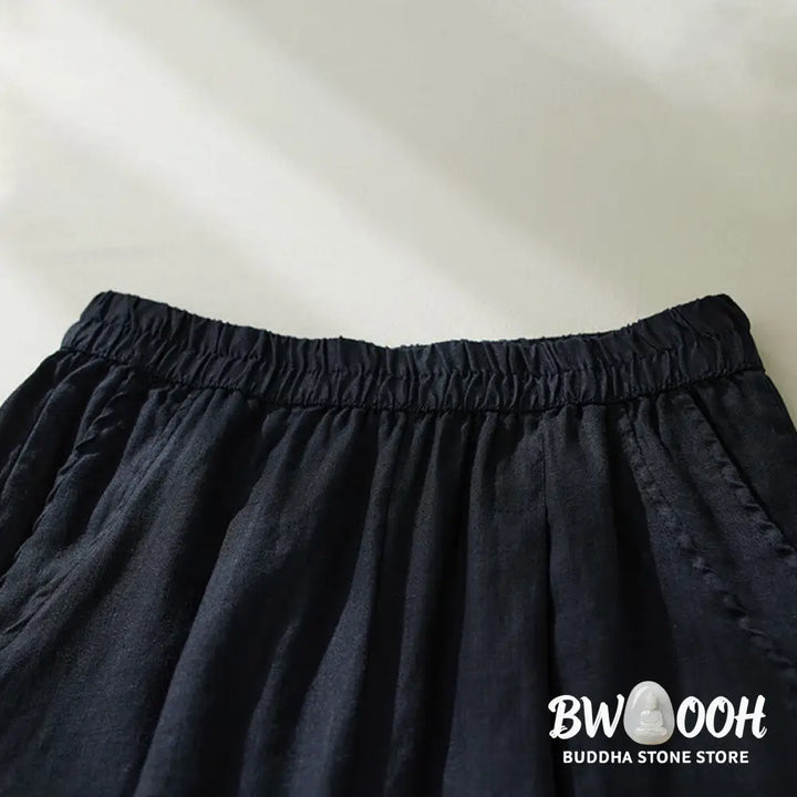 Buddha Stones Commute Pure Color High Waist Women’s Harem Pants With Pockets - Women’s Harem Pants