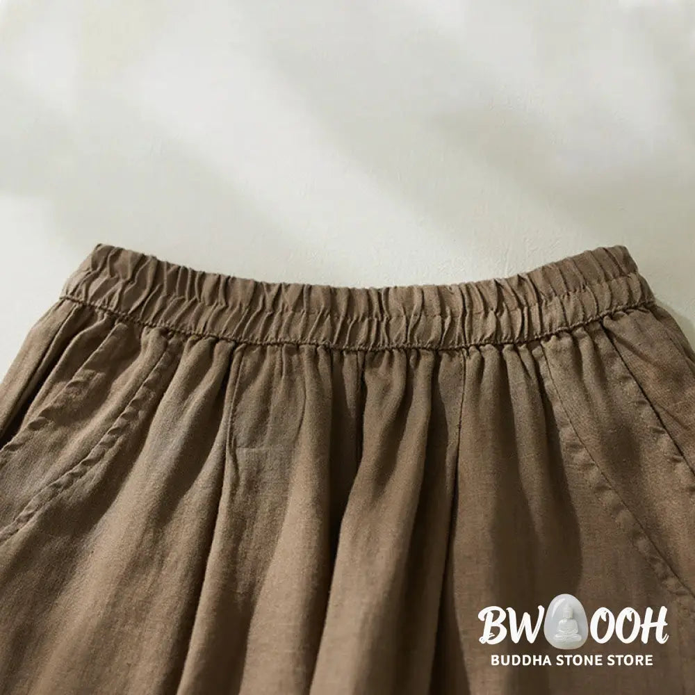 Buddha Stones Commute Pure Color High Waist Women’s Harem Pants With Pockets - Women’s Harem Pants