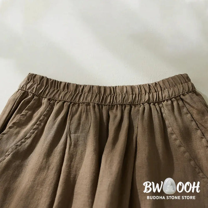 Buddha Stones Commute Pure Color High Waist Women’s Harem Pants With Pockets - Women’s Harem Pants