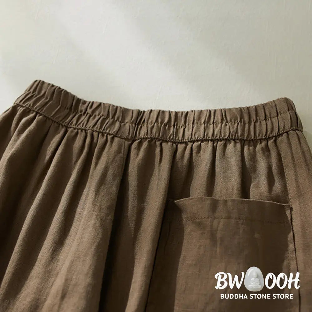Buddha Stones Commute Pure Color High Waist Women’s Harem Pants With Pockets - Women’s Harem Pants