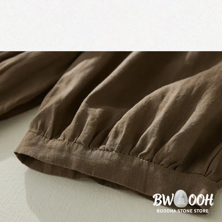 Buddha Stones Commute Pure Color High Waist Women’s Harem Pants With Pockets - Women’s Harem Pants
