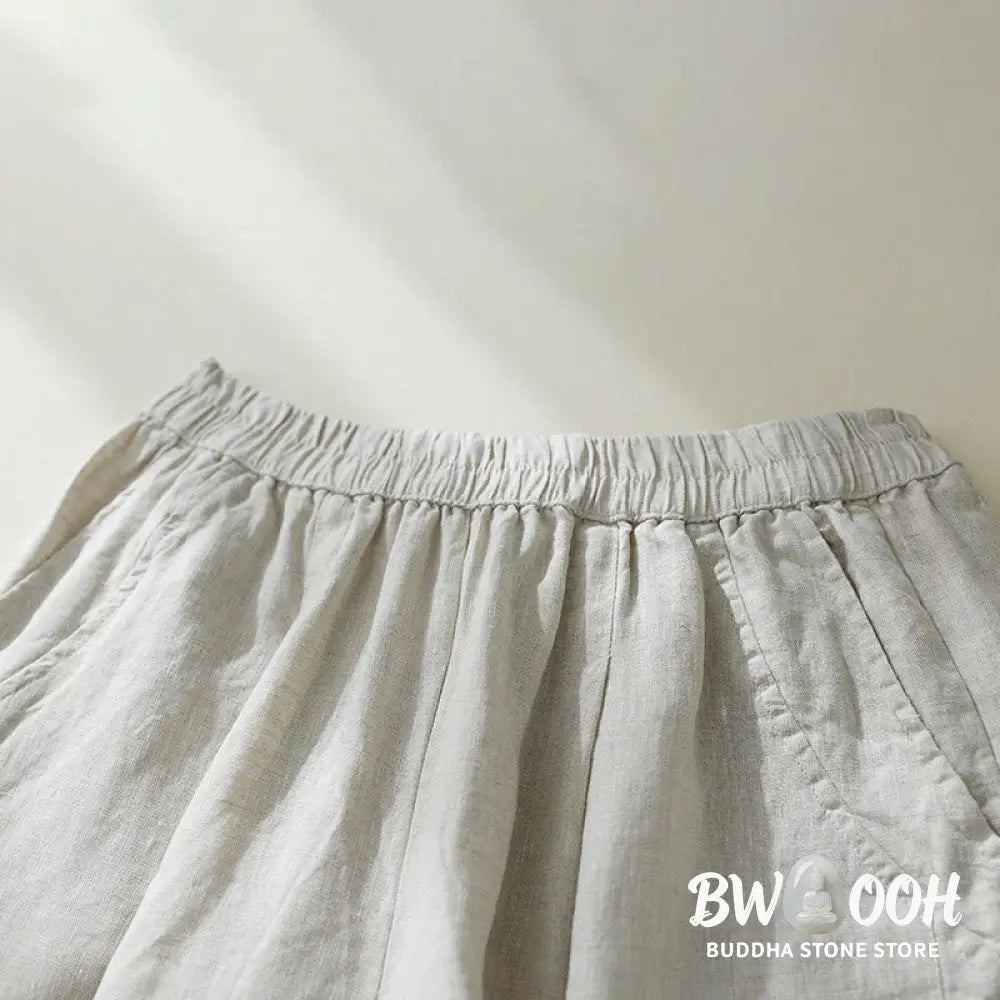Buddha Stones Commute Pure Color High Waist Women’s Harem Pants With Pockets - Women’s Harem Pants