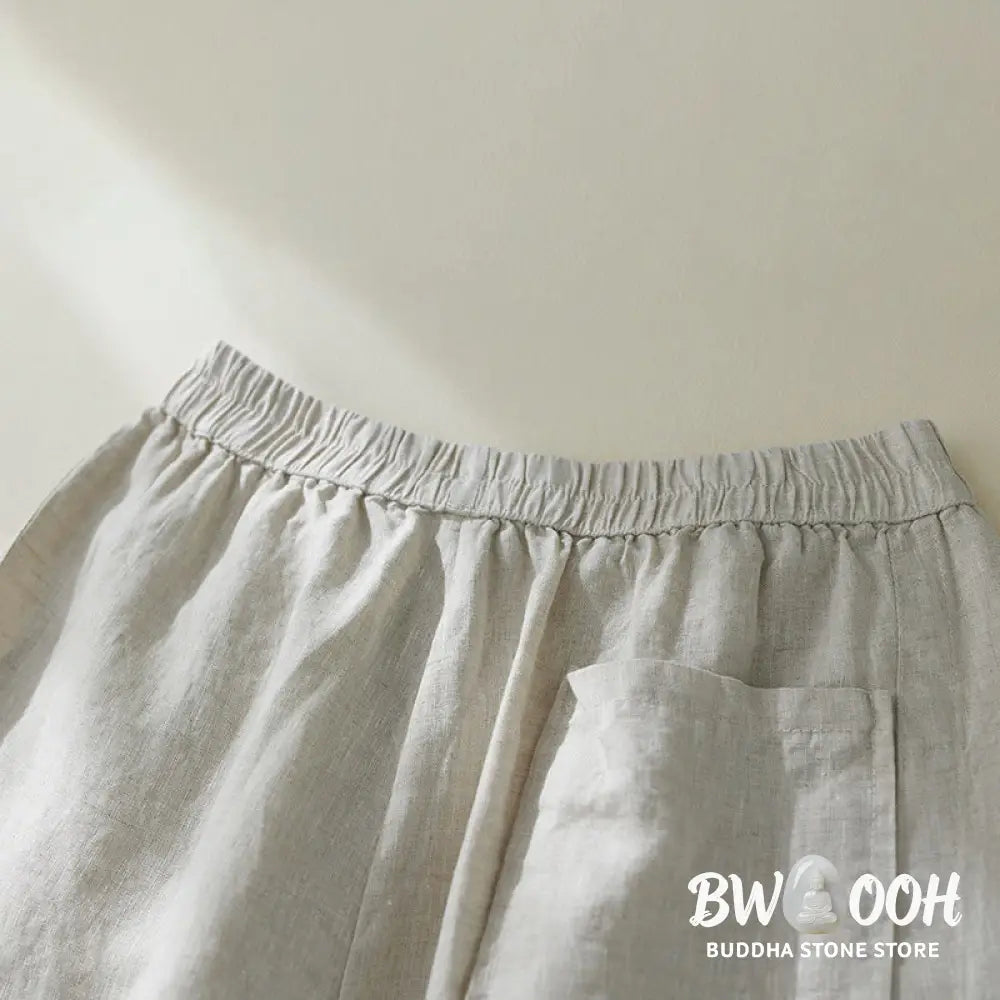 Buddha Stones Commute Pure Color High Waist Women’s Harem Pants With Pockets - Women’s Harem Pants