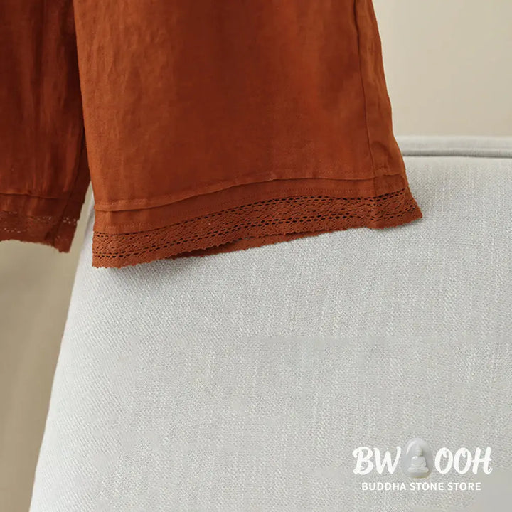 BWOOOH printed wide-leg yoga pants - Commute Retro Plain Lace Patchwork Desig