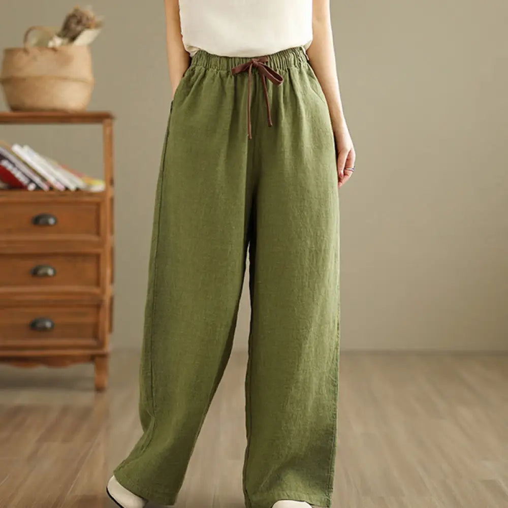 BWOOOH printed harem pants - Commute Retro Solid Color Women&