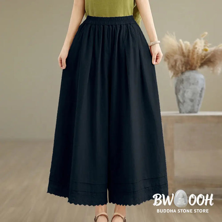 BWOOOH printed wide-leg yoga pants - Commute Simple Lace Design 7-8 Length Wo