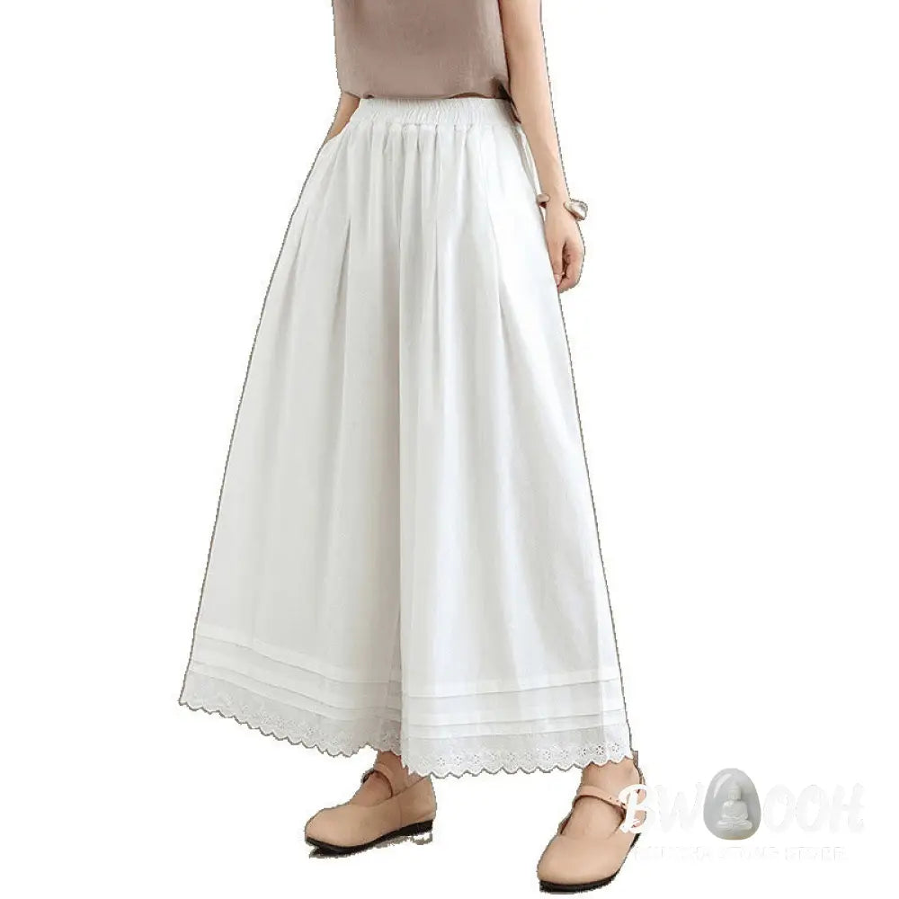 BWOOOH printed wide-leg yoga pants - Commute Simple Lace Design 7-8 Length Wo