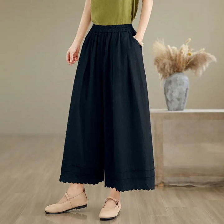 BWOOOH printed wide-leg yoga pants - Commute Simple Lace Design 7-8 Length Wo