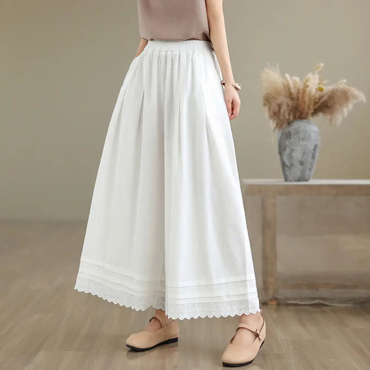 BWOOOH printed wide-leg yoga pants - Commute Simple Lace Design 7-8 Length Wo