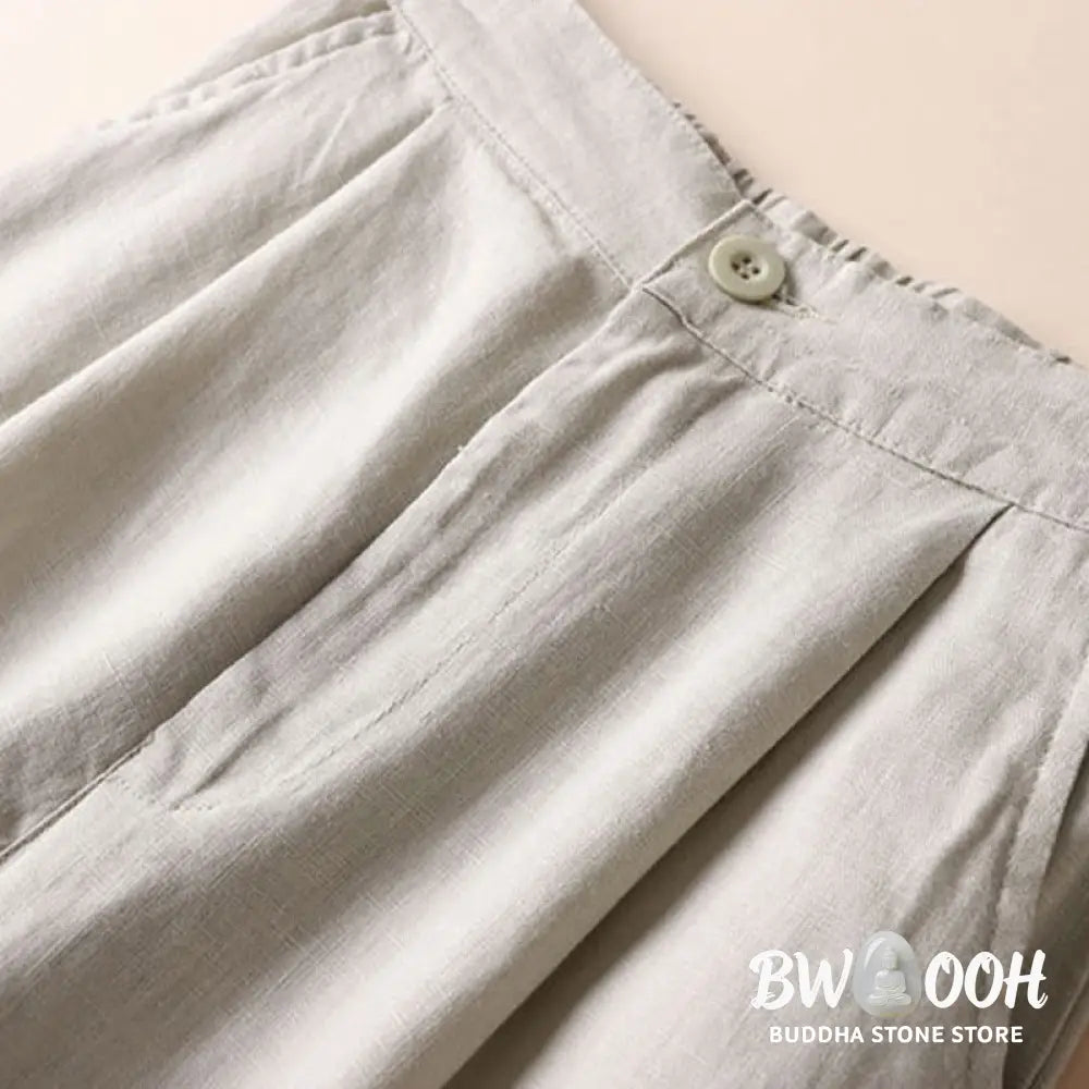 BWOOOH printed wide-leg yoga pants - Commute Solid Color 7-8 Length Cotton Li