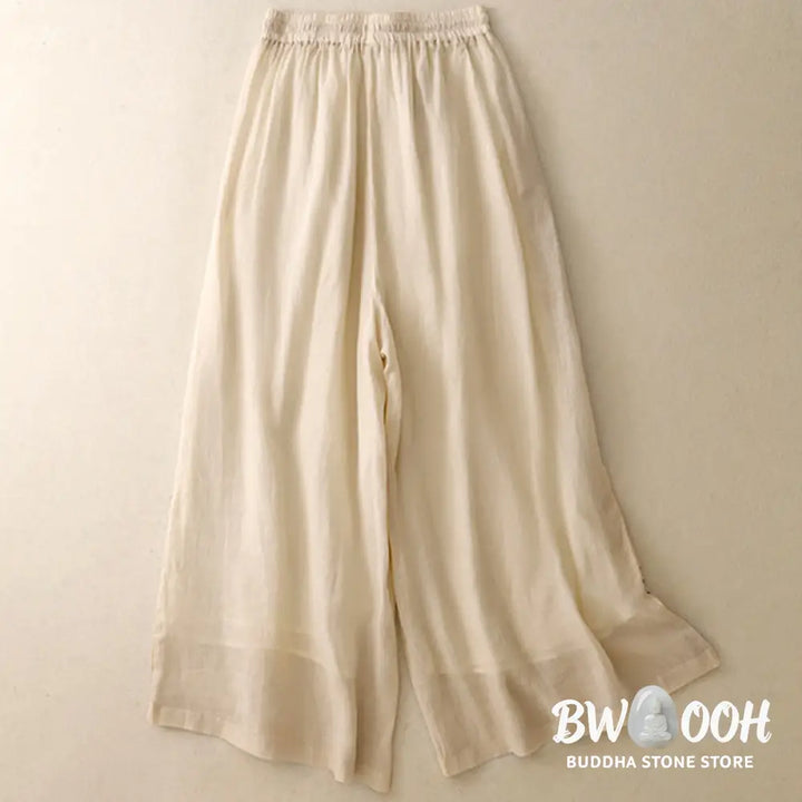 BWOOOH printed wide-leg yoga pants - Commute Solid Color Embroidery Drawstrin