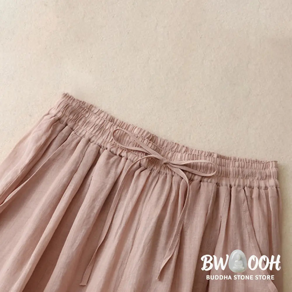 BWOOOH printed wide-leg yoga pants - Commute Solid Color Embroidery Drawstrin