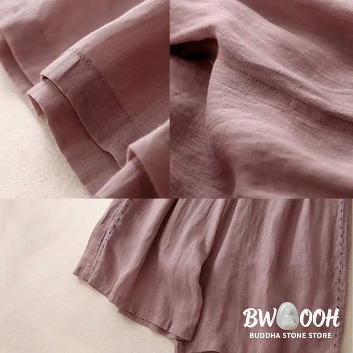 BWOOOH printed wide-leg yoga pants - Commute Solid Color Embroidery Drawstrin